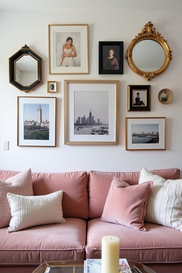 vibrant personalized gallery wall
