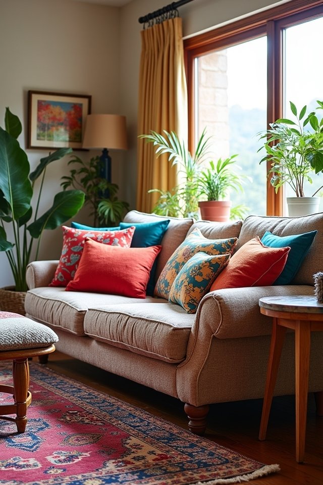 vibrant pillows for transformation