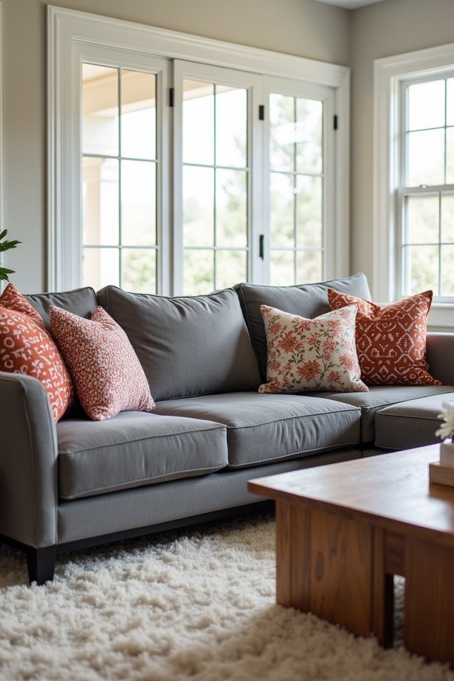 vibrant pillows playful textures