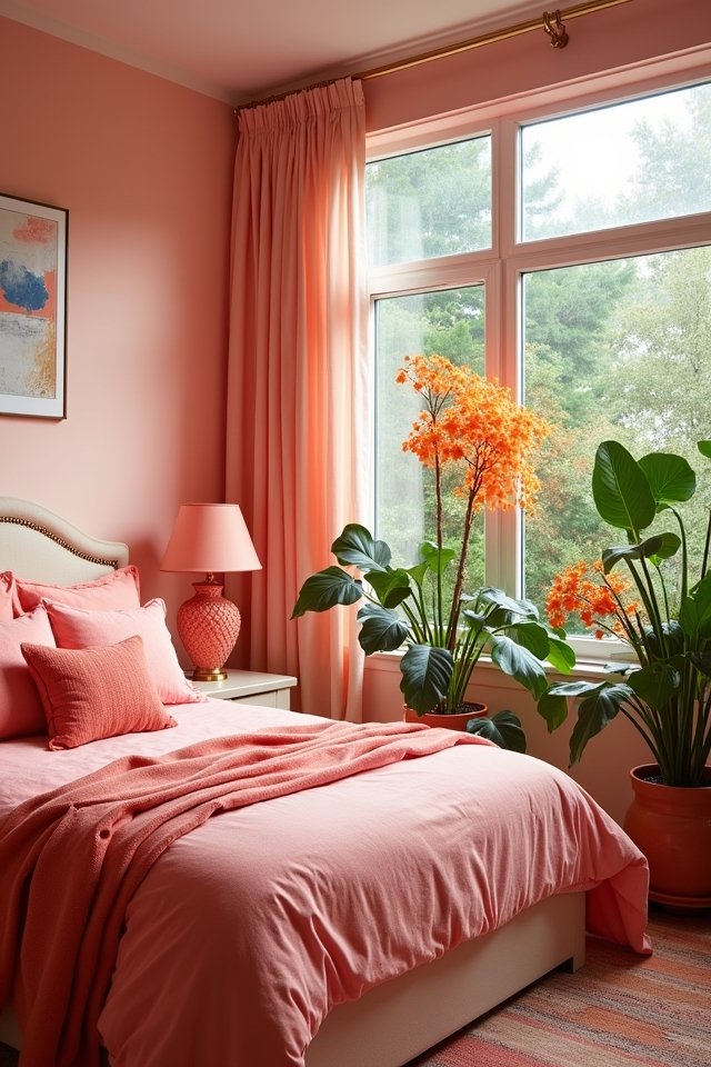 vibrant pink and orange plants