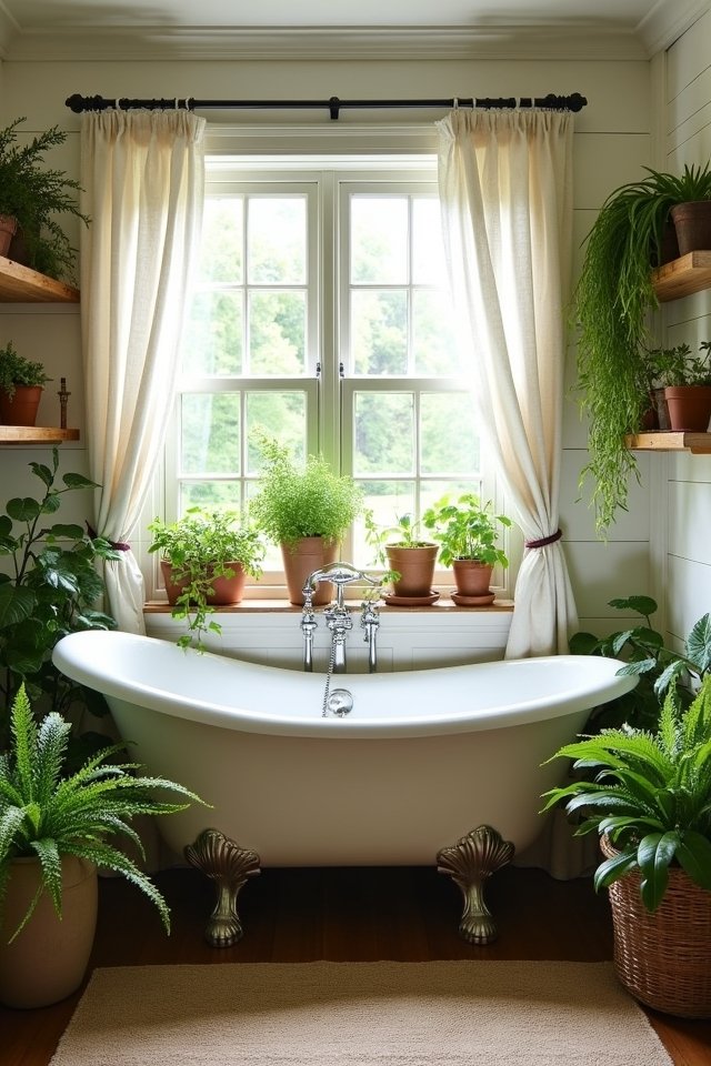 vibrant plants create tranquility
