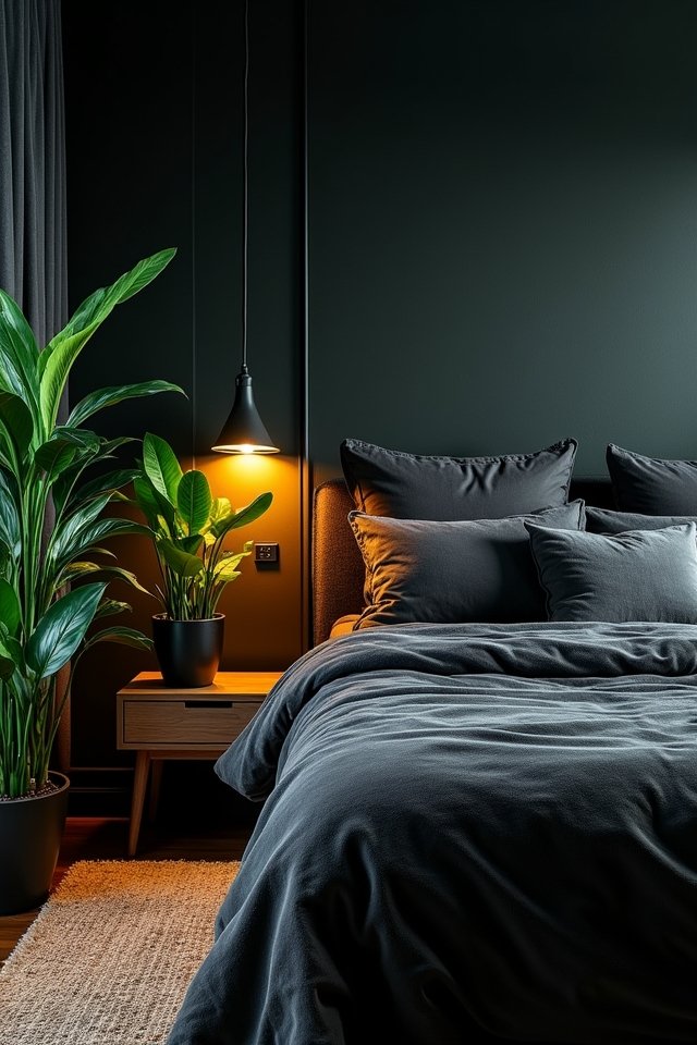 vibrant plants enhance contrast