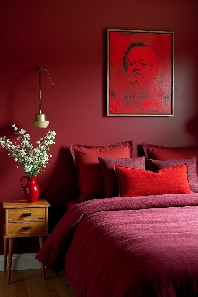 vibrant red artwork joy