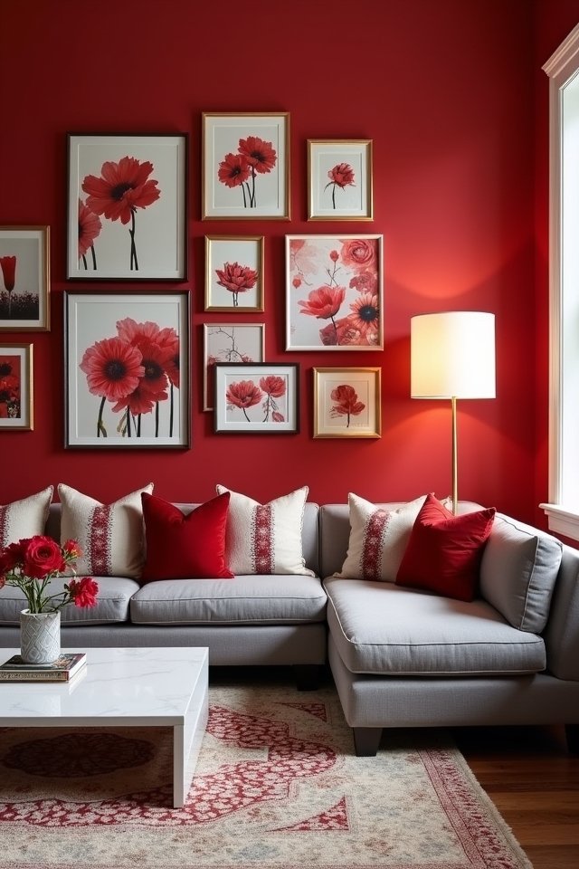 vibrant red floral gallery