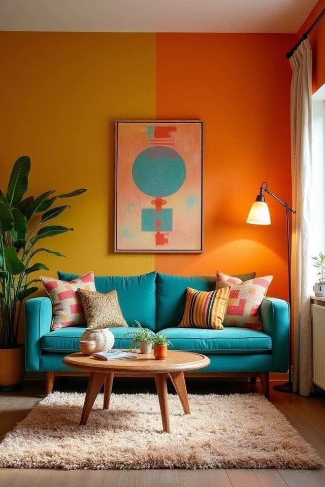 vibrant retro color schemes