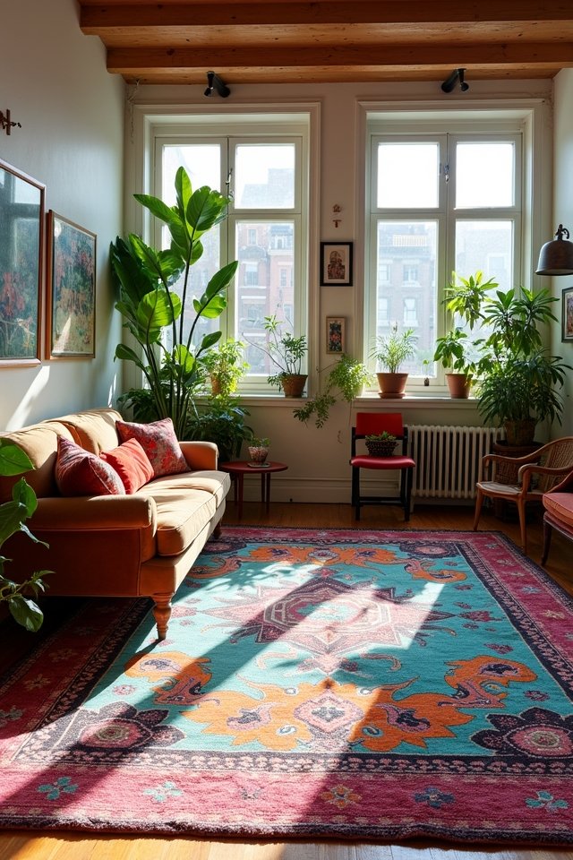 vibrant rugs for creativity