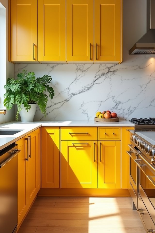 vibrant saffron kitchen sophistication