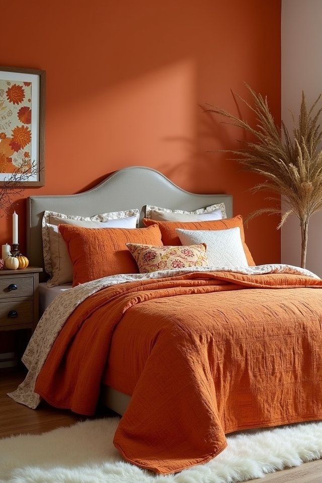 vibrant seasonal orange decor