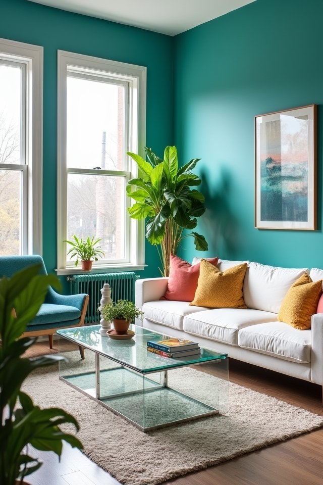 vibrant teal energizes spaces