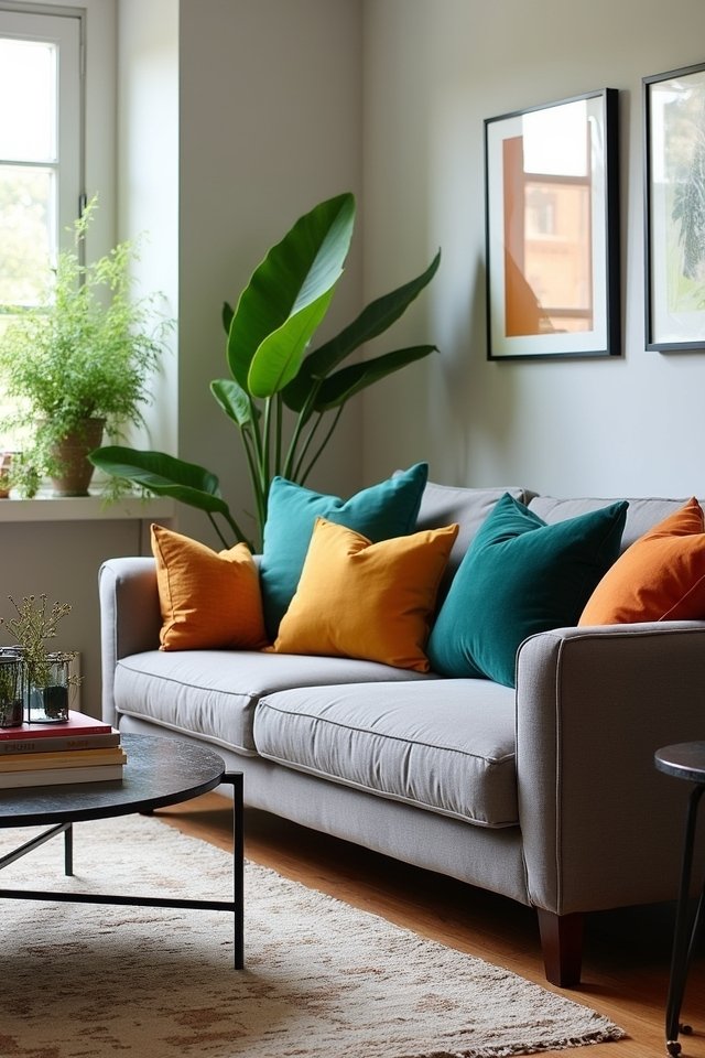 vibrant throw pillows transformation