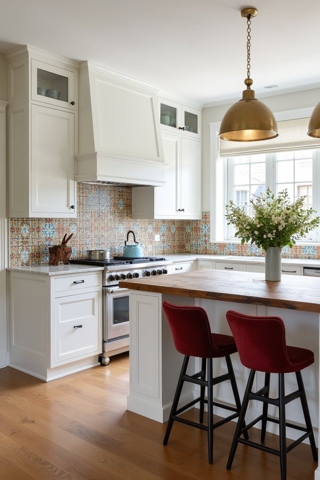 vibrant tile backsplash transformation