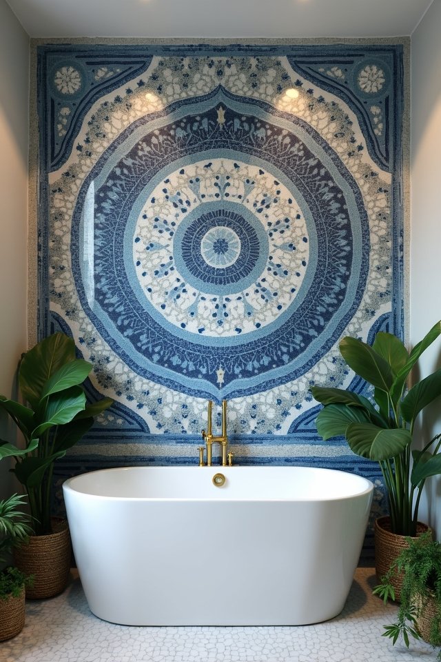 vibrant tiled feature walls