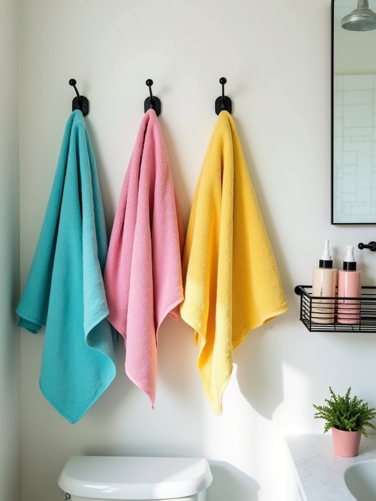 vibrant towels for personality
