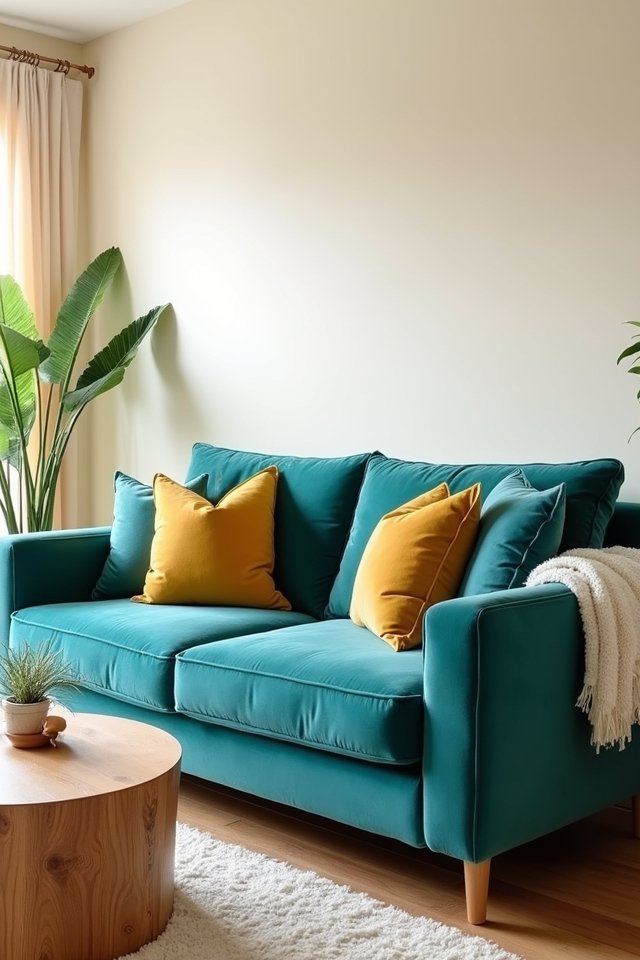 vibrant turquoise furniture statement