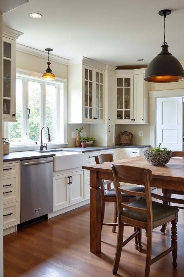 vibrant two tone kitchen style
