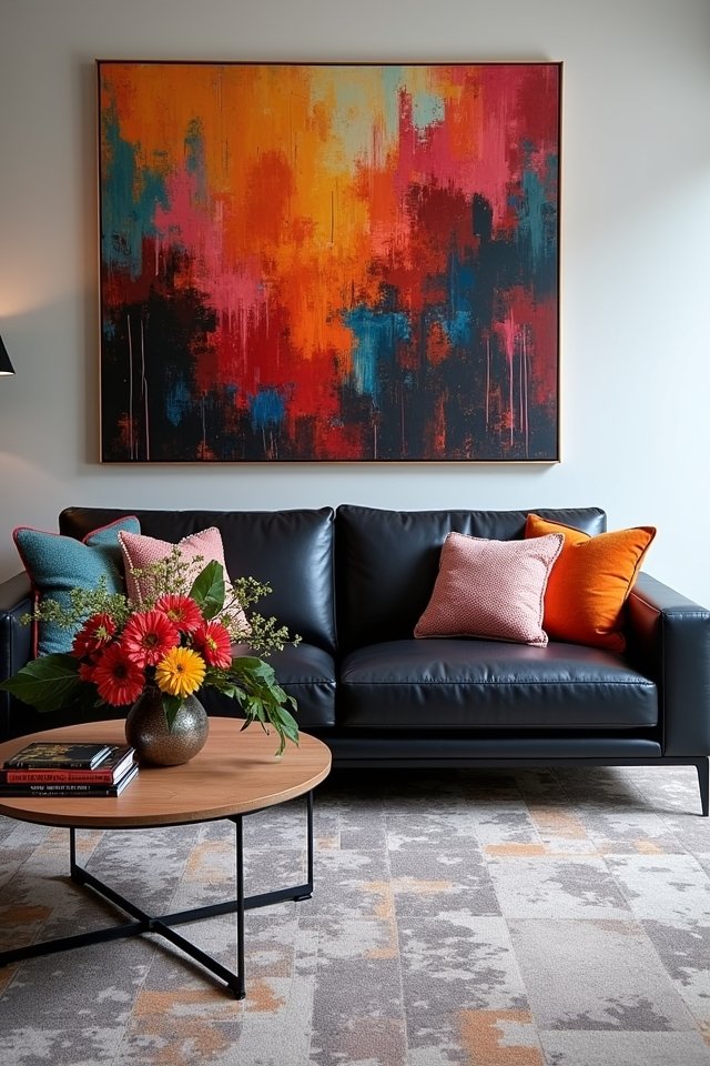vibrant wall art transformation