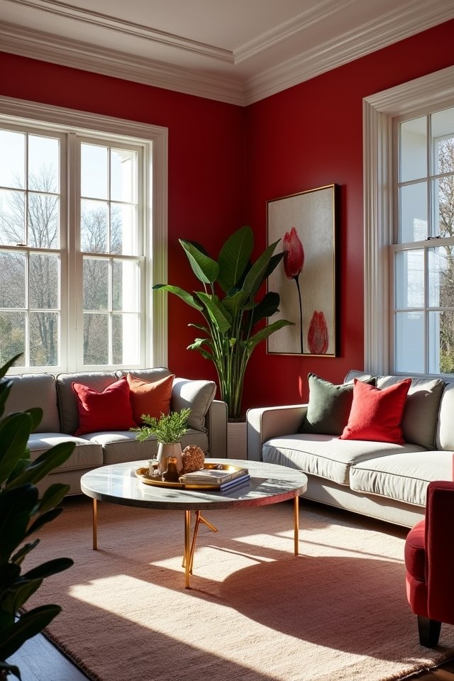 vibrant warm living space