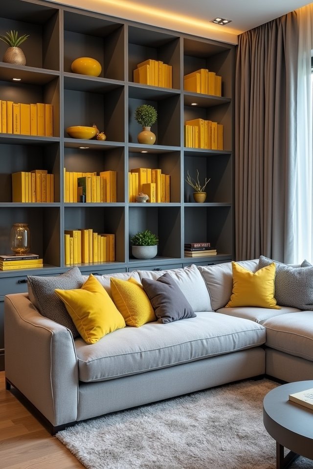 vibrant yellow decor accents