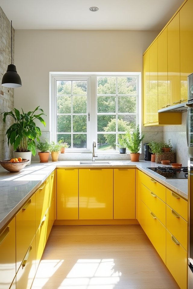 vibrant yellow kitchen energy