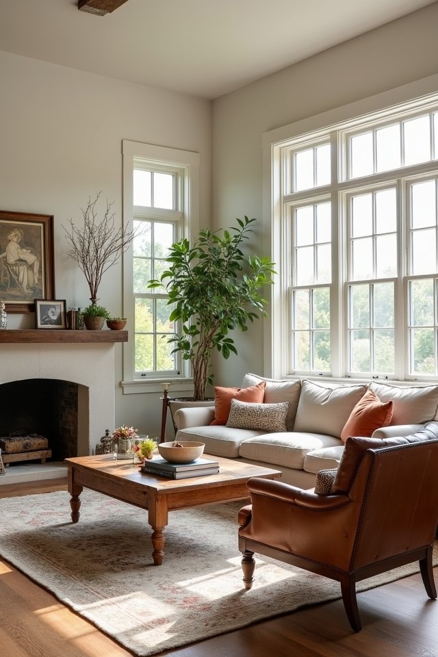 vintage accents for warmth