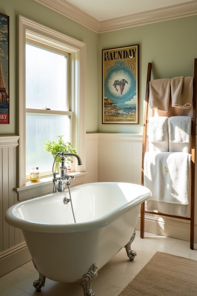 vintage adventure bathroom decor