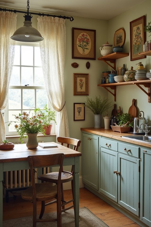 vintage art enhances kitchens