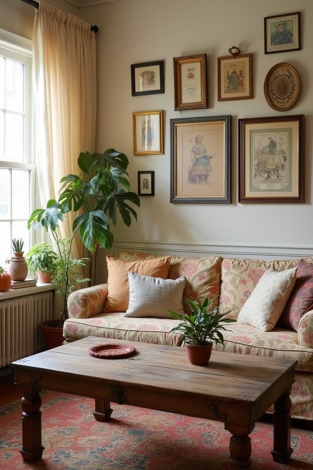 vintage art gallery wall