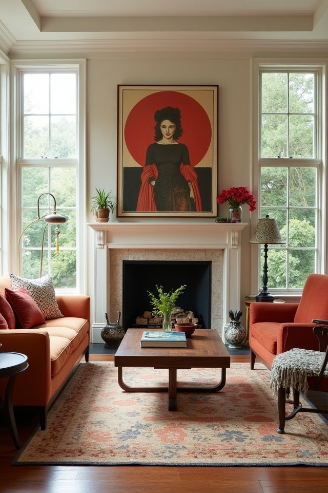vintage artwork as focal points