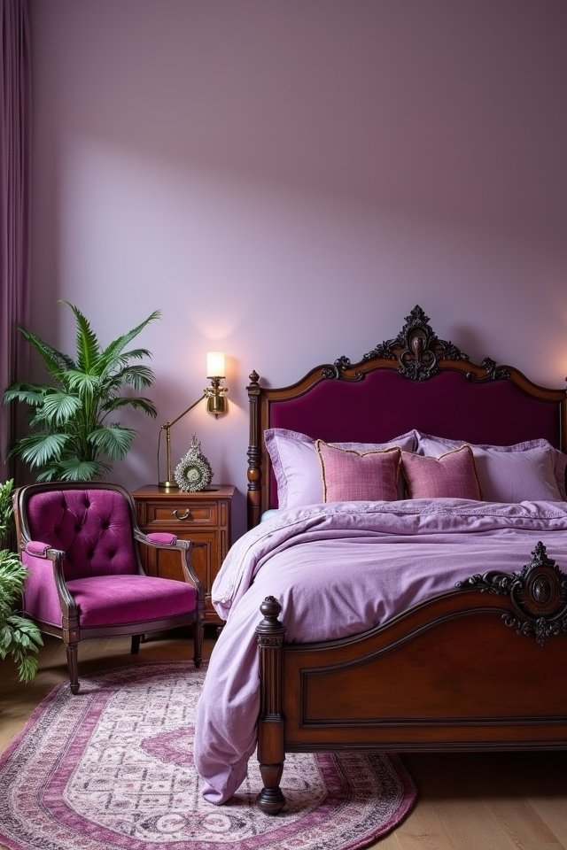 vintage aubergine furniture elegance