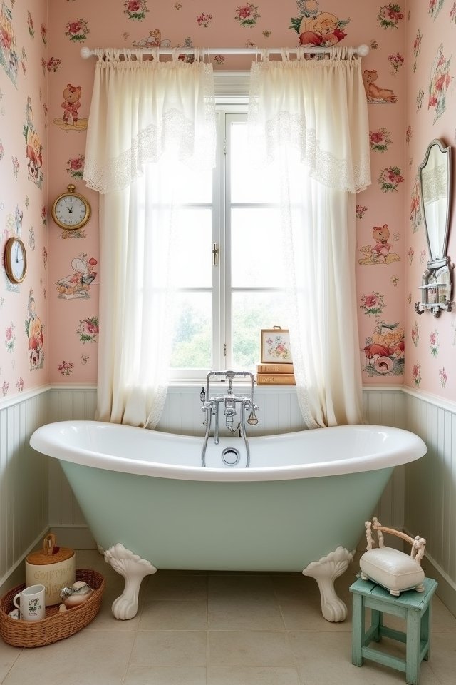 vintage bathroom artwork decor