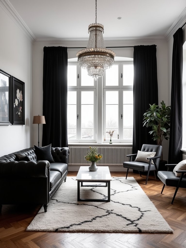 vintage black and white decor