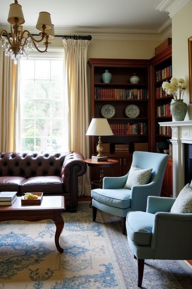 vintage blue and brown
