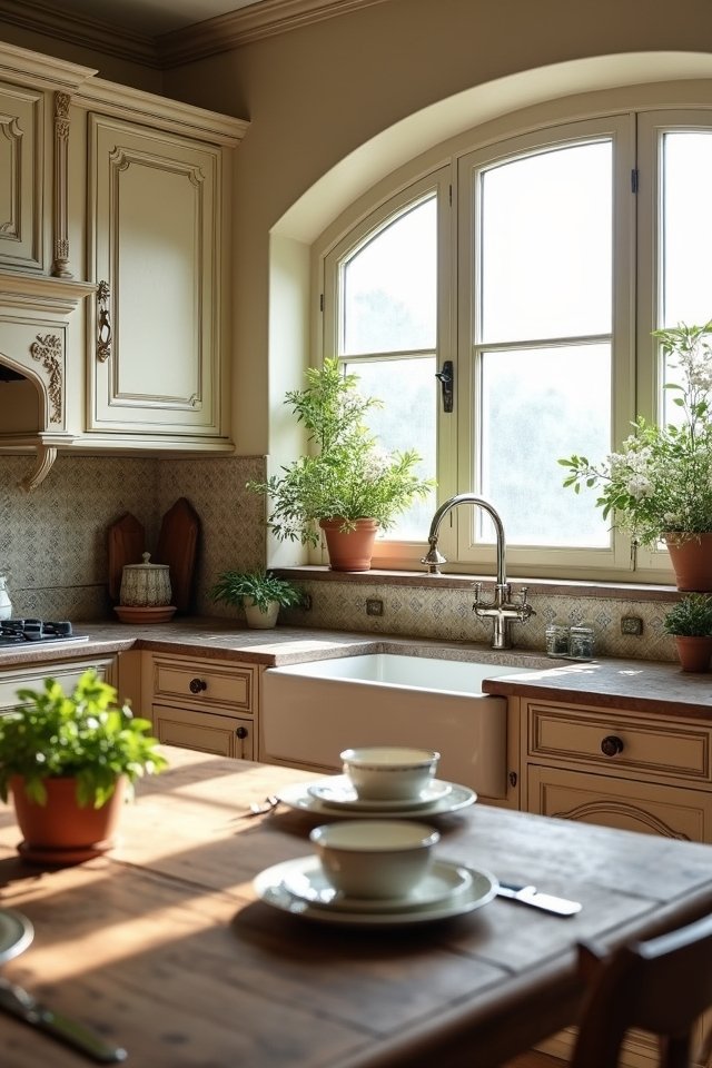 vintage cabinetry adds charm