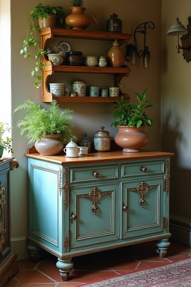 vintage cart adds charm