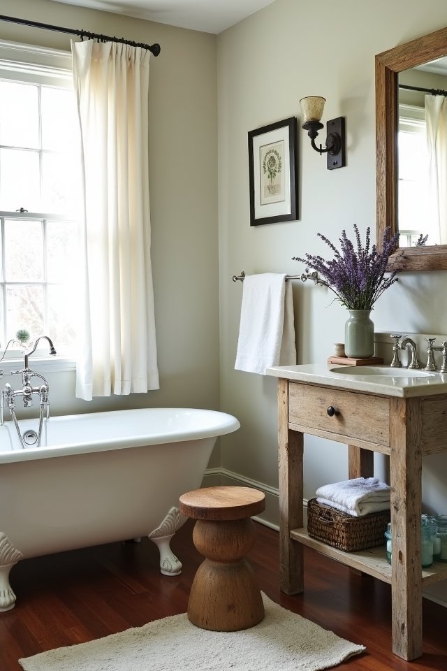 vintage charm in bathrooms