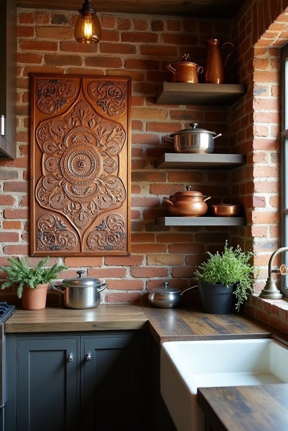 vintage copper kitchen decor