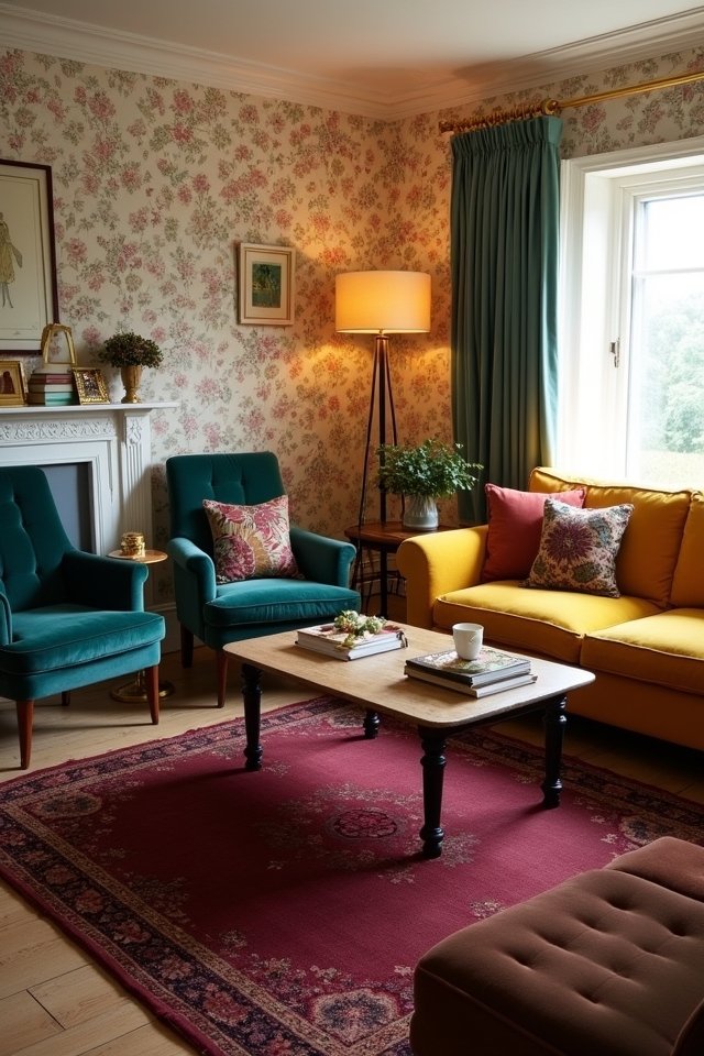 vintage decor with retro colors