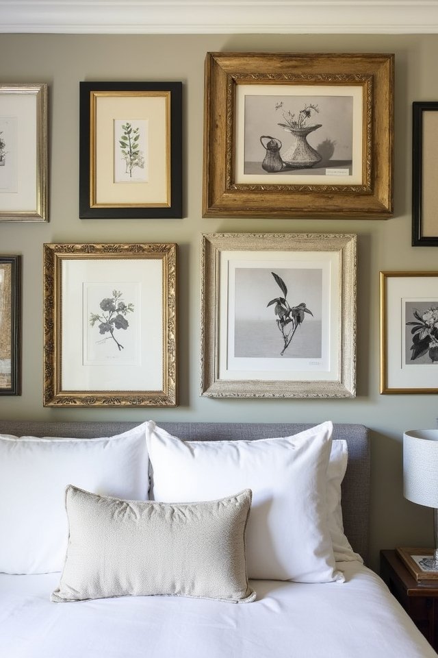 vintage frames gallery wall