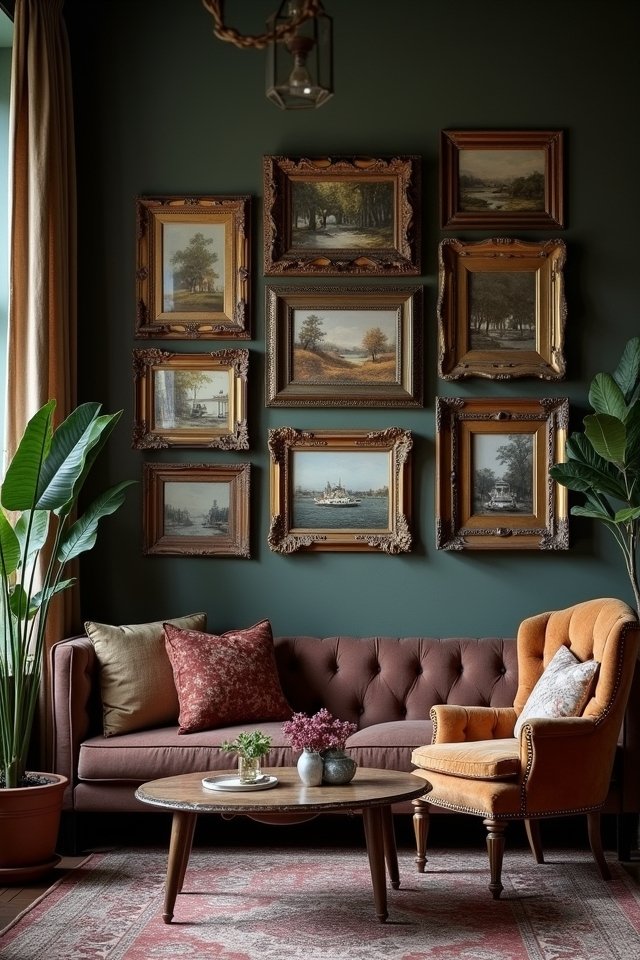 vintage frames gallery wall
