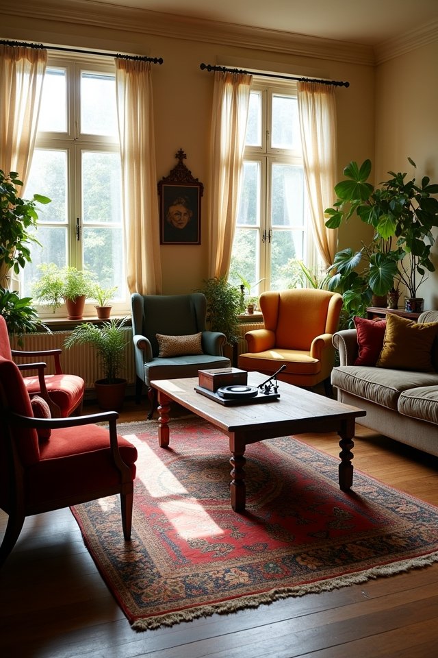 vintage furniture adds charm
