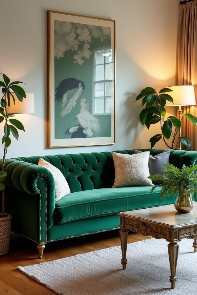 vintage green furniture charm