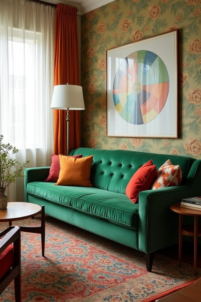 vintage green sofa charm