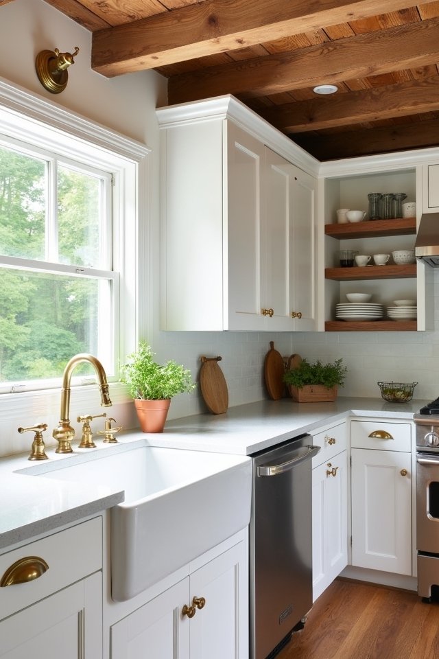 vintage hardware enhances kitchens