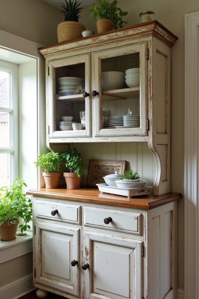 vintage hutch with charm