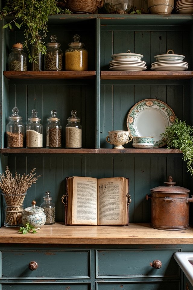 vintage kitchenware adds charm