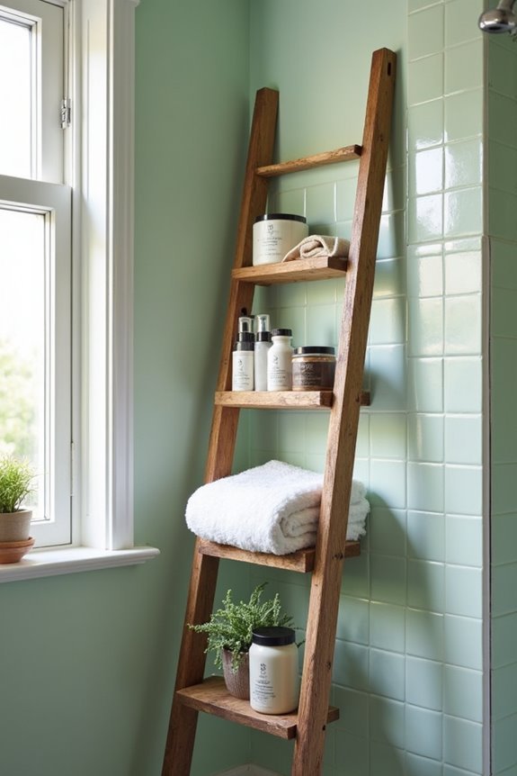 vintage ladder caddy organization