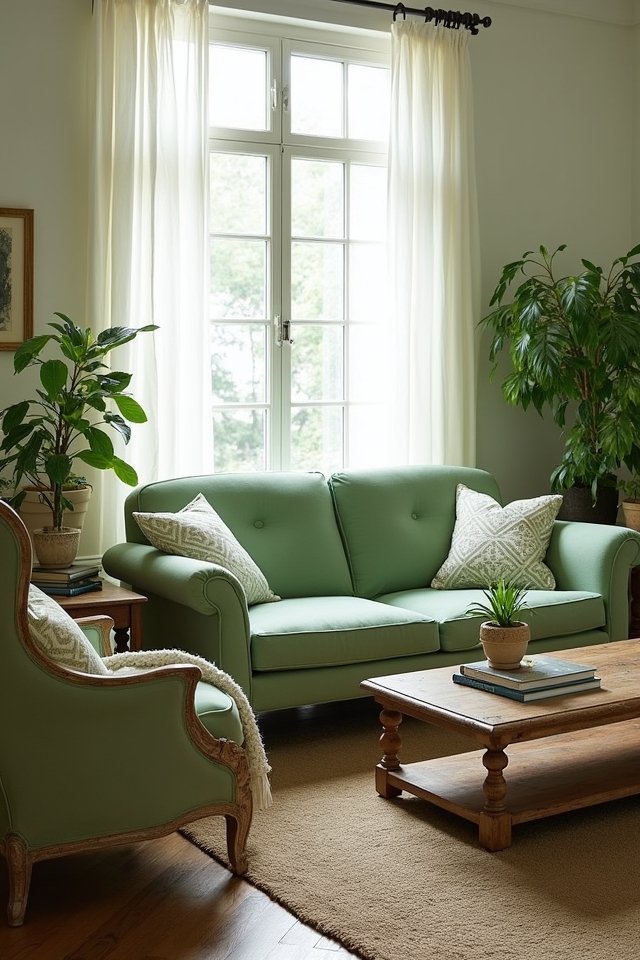 vintage light green charm