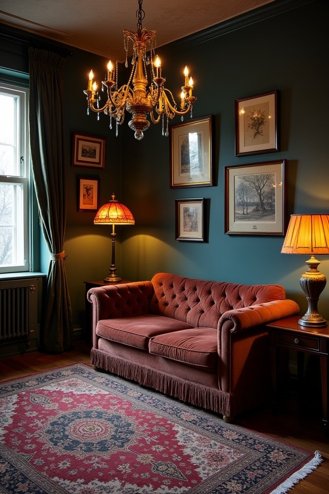 vintage lighting adds charm
