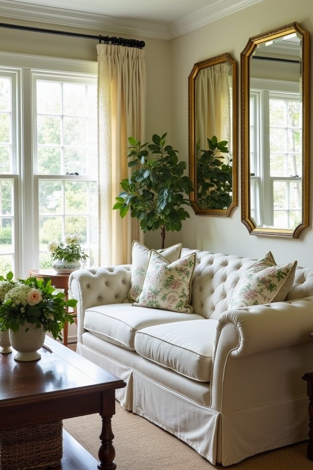 vintage mirrors enhance atmosphere