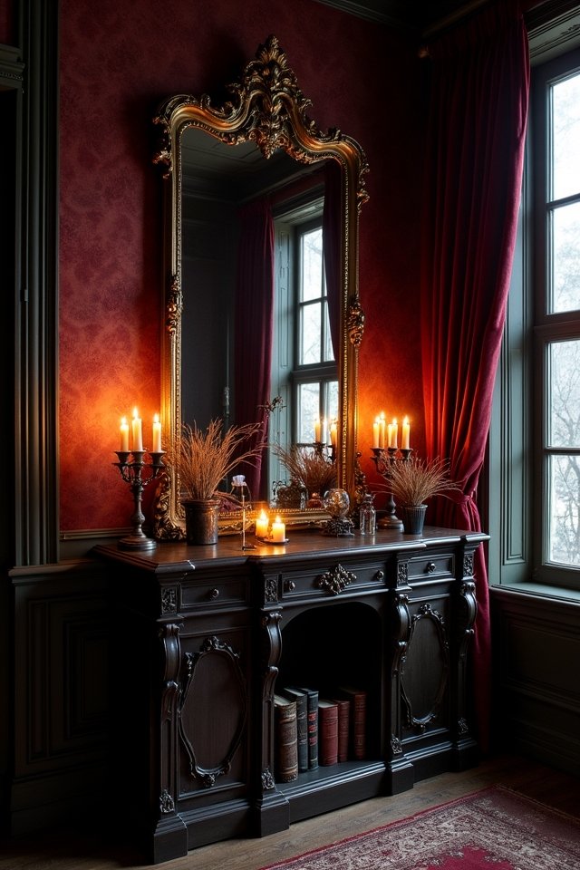 vintage mirrors enhance elegance